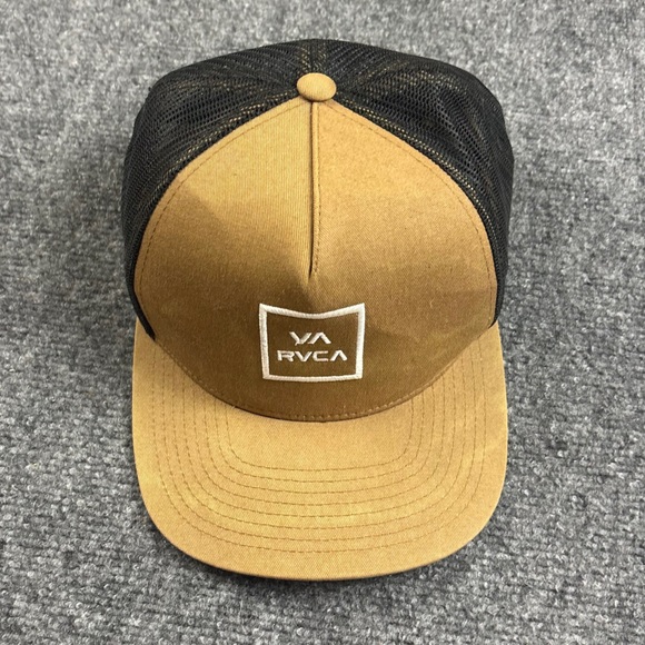 RVCA Men’s SnapBack VA all the Way Curved Brim Trucker Hat One Size Fits Most - Picture 1 of 7
